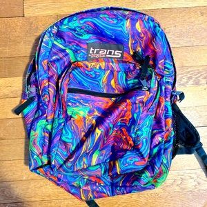 Trans Jansport psychedelic print backpack